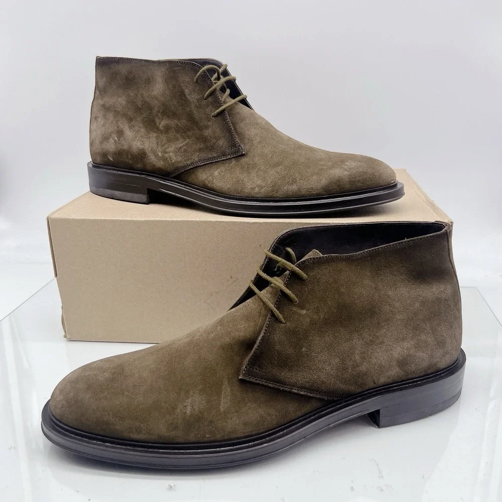 To Boot New York Richard Men's Chukka Boots Brown Suede Lace Up US 10.5 $450